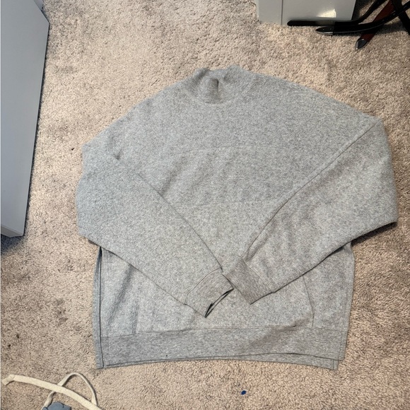 Alo Yoga Segment Pullover, Women's Gray Turtleneck Sweater - Picture 3 of 5